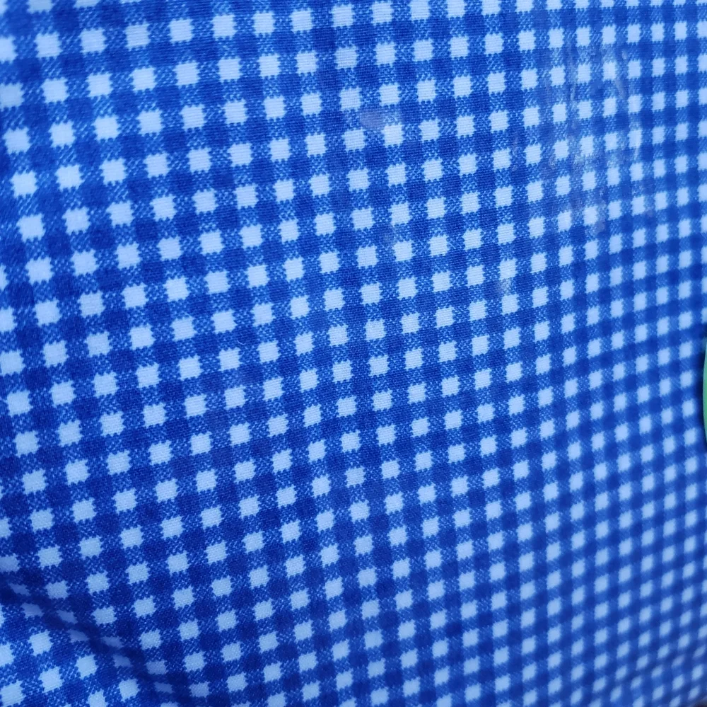 NEW Ralph Lauren Blue And White Small Gingham Checks - TWIN Flat Sheet